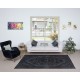 Handmade Turkish Rug in Dark Gray, Great 4 Modern Interiors