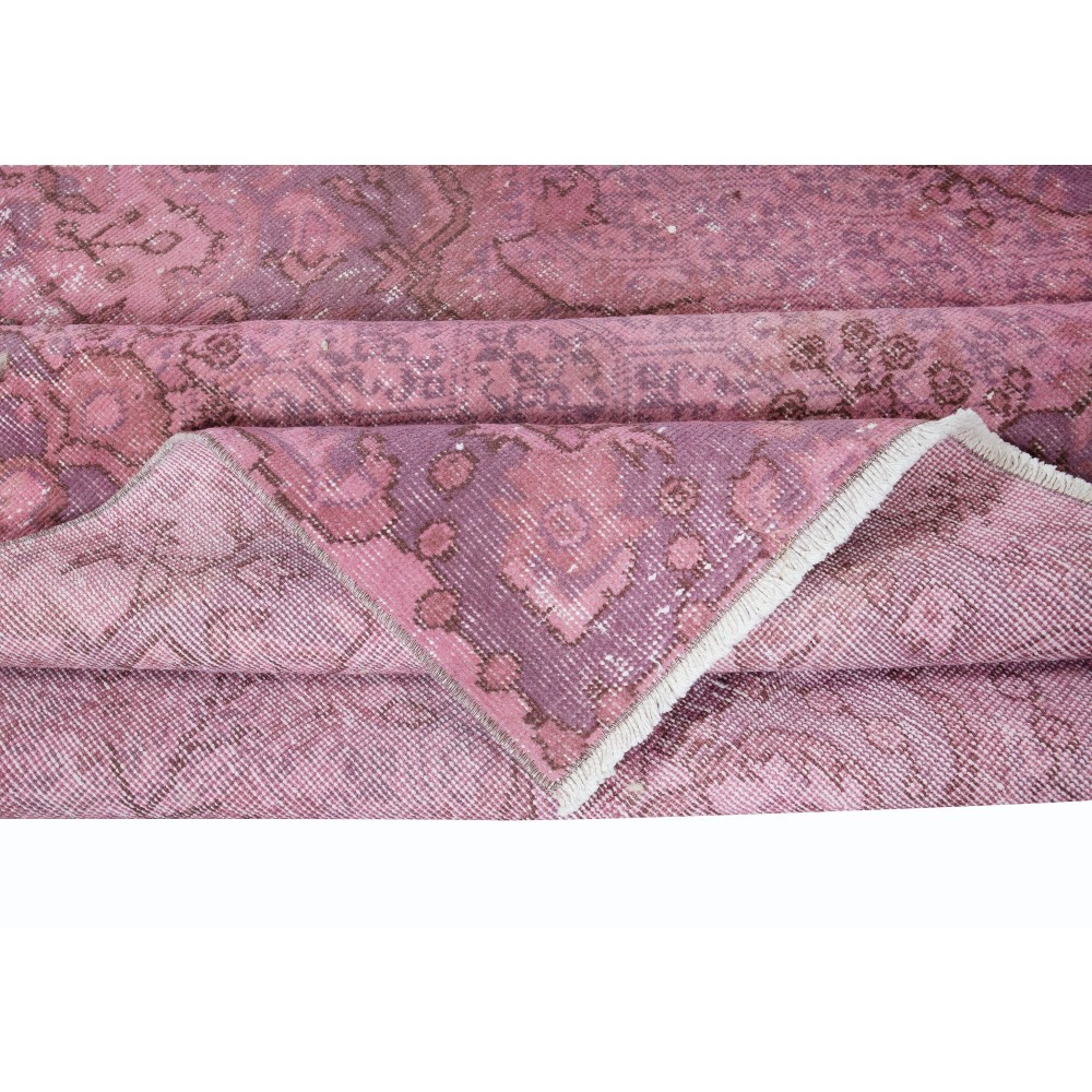Pink & Violet Purple Handmade Area Rug from Turkey, Room Size Upcycled Carpet, Modern Living Room Carpet