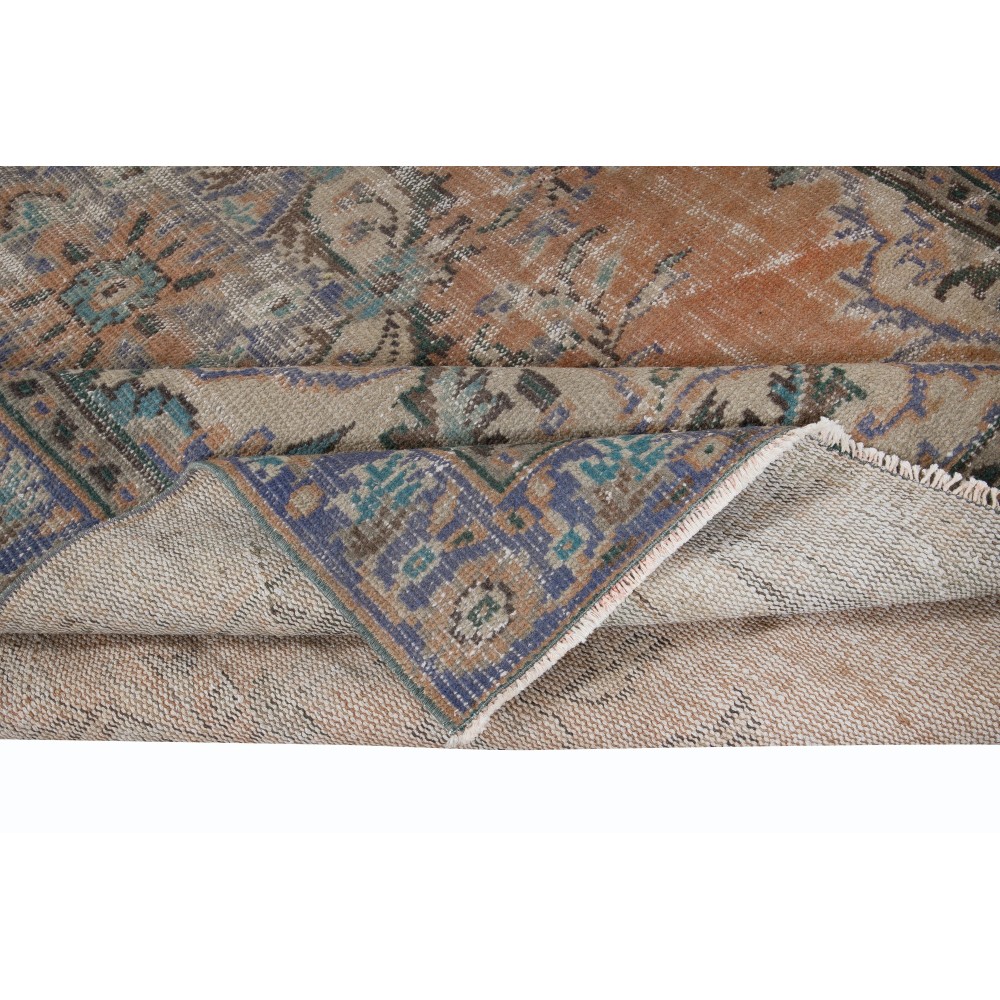 Traditional Vintage Turkish Rug with Medallion, Handmade Village Rug