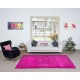 Contemporary Wool Area Rug in Pink, Handknotted in Turkey