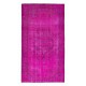 Contemporary Wool Area Rug in Pink, Handknotted in Turkey