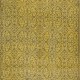 Modern Handmade Turkish Wool Area Rug with Brown Patterns Yellow Background