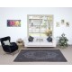 Gray Modern Area Rug, Room Size Overdyed Carpet, Handmade Living Room Carpet, Woolen Floor Covering