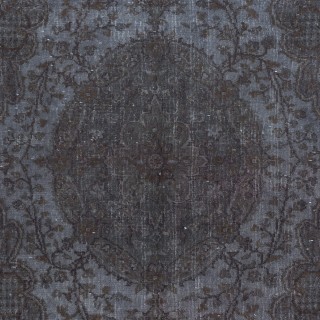 Gray Modern Area Rug, Room Size Overdyed Carpet, Handmade Living Room Carpet, Woolen Floor Covering