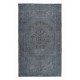 Contemporary Hand Knotted Wool Gray Area Rug, Turkish Upcycled Carpet