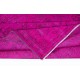Modern Handmade Turkish Bohem Rug in Hot Pink with Floral Design