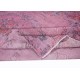 Contemporary Handmade Turkish Area Rug in Soft Pink, Floral Design Wool Carpet