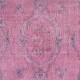 Contemporary Handmade Turkish Area Rug in Soft Pink, Floral Design Wool Carpet