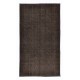 Handmade Brown Area Rug from Turkey, Modern Anatolian Wool Carpet with Floral Design