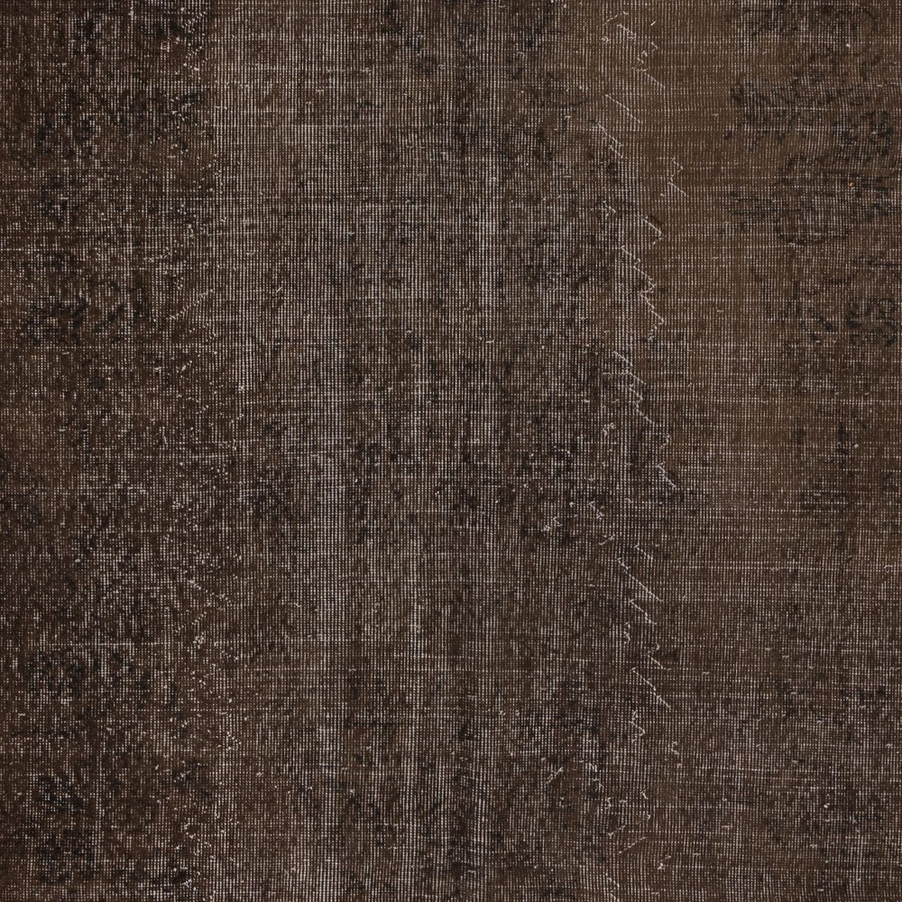 Decorative Vintage Rug in Brown, Handwoven and Handknotted in Turkey