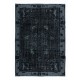 Modern Black & Gray Area Rug with Art Deco Chinese Design, Hand-Knotted in Turkey