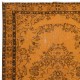 Home Decor Rug, Handmade Floor Covering, Room Size Modern Rug, Orange Turkish Carpet