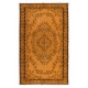 Home Decor Rug, Handmade Floor Covering, Room Size Modern Rug, Orange Turkish Carpet
