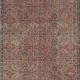 Vintage Turkish Area Rug in Red & Beige, Hand Knotted Floral Carpet