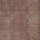 Vintage Turkish Area Rug in Red & Beige, Hand Knotted Floral Carpet