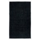 Plain Black Area Rug, Handknotted and Handwoven in Turkey