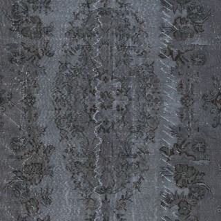 Gray Handmade Turkish Indoor Outdoor Rug with Medallion, Ideal for Modern Interiors