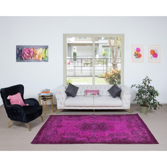 Splendid Handmade Pink Area Rug from Turkey, Modern Living Room Carpet, Kid's Room Rug