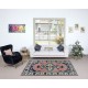 Vintage Hand Knotted Medallion Design Turkish Area Rug, 100% Wool