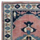 Vintage Hand Knotted Medallion Design Turkish Area Rug, 100% Wool