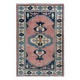 Vintage Hand Knotted Medallion Design Turkish Area Rug, 100% Wool
