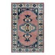 Traditional Vintage Turkish Tribal Rug, Hand Knotted Medallion Design Carpet