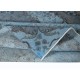 Sky Blue Modern Area Rug, Handwoven and Handknotted in Turkey