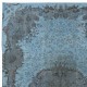 Sky Blue Modern Area Rug, Handwoven and Handknotted in Turkey