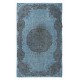 Sky Blue Modern Area Rug, Handwoven and Handknotted in Isparta, Turkey