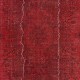 Distressed Hand Knotted Rug in Dark Red, Anatolian Carpet for Modern Interiors