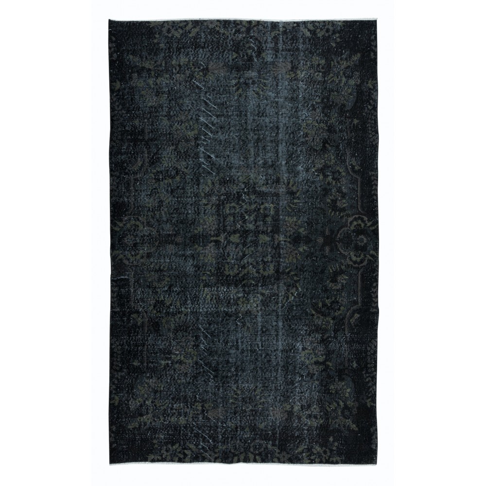 Home Decor Carpet in Gray & Black, Handmade Turkish Rug, Great 4 Modern Interiors