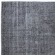 Distressed Handmade Gray Area Rug, Turkish Wool Carpet, Ideal for Modern Interiors