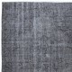 Distressed Handmade Gray Area Rug, Turkish Wool Carpet, Ideal for Modern Interiors