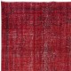 Modern Area Rug in Red, Handwoven and Handknotted in Turkey