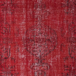 Modern Area Rug in Red, Handwoven and Handknotted in Turkey Modern Area Rug in Red, Handwoven and Handknotted in Turkey