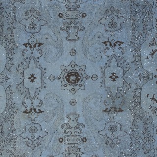 Contemporary Hand-Made Sky Blue Turkish Rug with French Aubusson Style Contemporary Hand-Made Sky Blue Turkish Rug with French Aubusson Style
