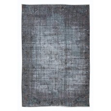 Handmade Turkish Wool Distressed Area Rug in Gray Tones, Ideal for Modern Home & Office Decor