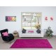 Modern Handmade Bohemian Eclectic Style Turkish Area Rug with Medallions in Hot Pink
