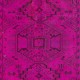 Modern Handmade Bohemian Eclectic Style Turkish Area Rug with Medallions in Hot Pink