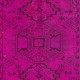 Elegant Modern Handmade Turkish Area Rug with Medallions in Hot Pink