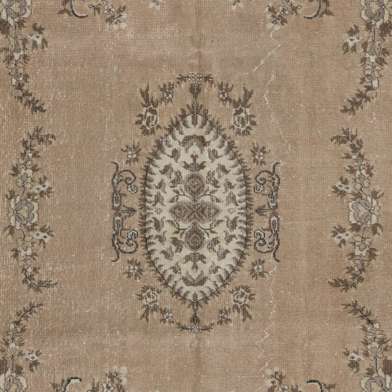 Aubusson French Area Rug, Handmade Turkish Carpet for Country Homes, Rustic Floor Covering