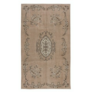 Aubusson French Area Rug, Handmade Turkish Carpet for Country Homes, Rustic Floor Covering