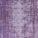 Modern Turkish Area Rug in Orchid Purple. Handmade Carpet for Bedroom Aesthetic