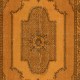 Modern Handmade Turkish Area Rug with Medallion Design in Orange