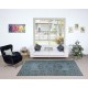 Unique Handmade Rug in Sky Blue, Modern Turkish Carpet in Light Blue