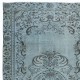 Unique Handmade Rug in Sky Blue, Modern Turkish Carpet in Light Blue