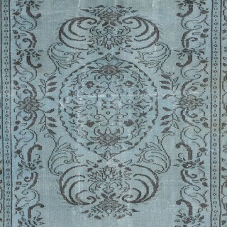 Unique Handmade Rug in Sky Blue, Modern Turkish Carpet in Light Blue Unique Handmade Rug in Sky Blue, Modern Turkish Carpet in Light Blue