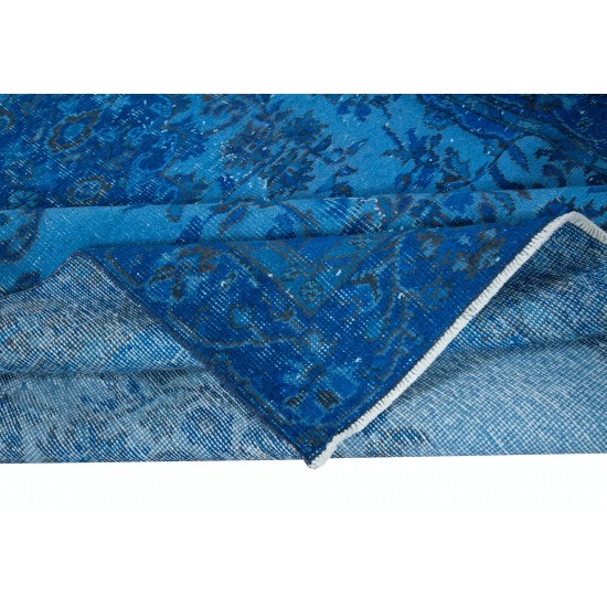 Blue Home Decor Carpet, Handmade Turkish Sparta Rug, Great 4 Modern Interiors