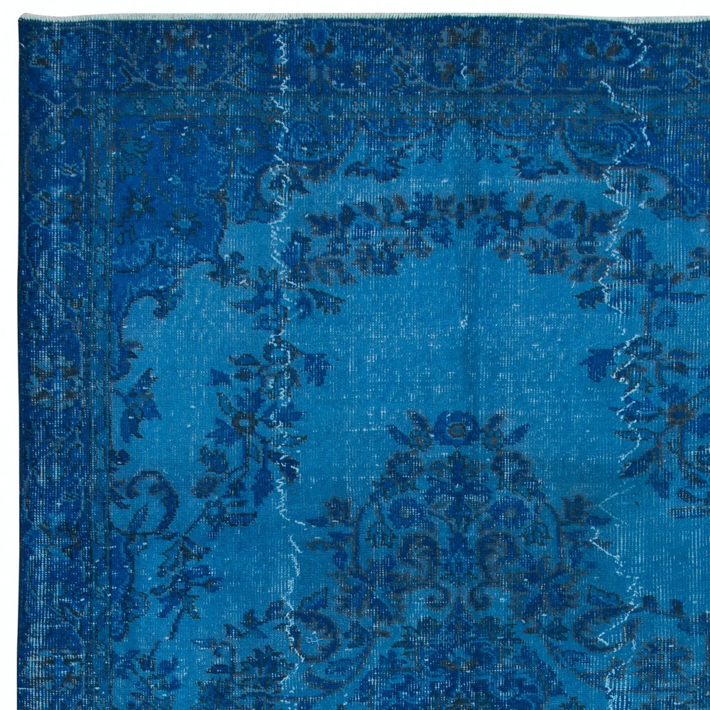 Blue Home Decor Carpet, Handmade Turkish Rug, Great 4 Modern Interiors