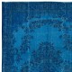Blue Home Decor Carpet, Handmade Turkish Rug, Great 4 Modern Interiors